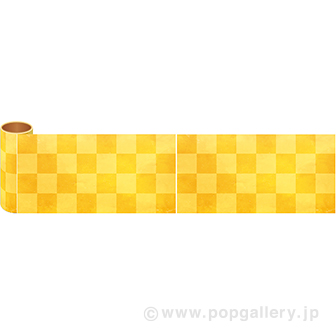 かんたんロール幕 市松（金）