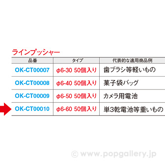 ラインプッシャー Φ6－60（50個入）
