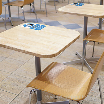 5ヶ国語ステッカー お静かに