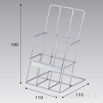 ワイヤーリーフレットスタンドA4三つ折