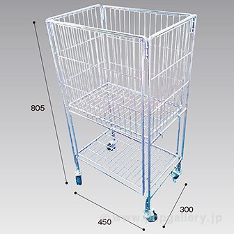 ［大型送料］ワイヤーワゴンS シルバー