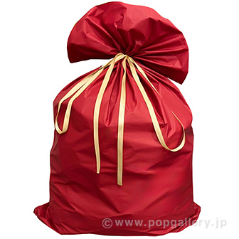 梨地リボン付巾着袋700W （レッド）10枚入り