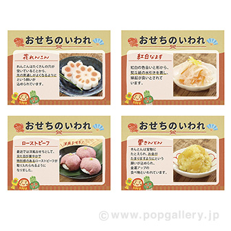 おせちのいわれPOP（7種×各1枚）