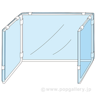 折りたたみ３面パーテーション