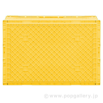 フタ一体型　折りたたみコンテナ41.6L（イエロー） Y(イエロー)
