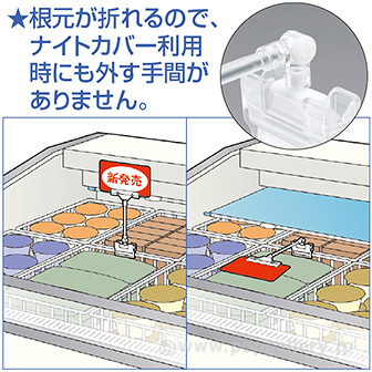 ワイヤーバスケット用クリップ（根元可動タイプ）