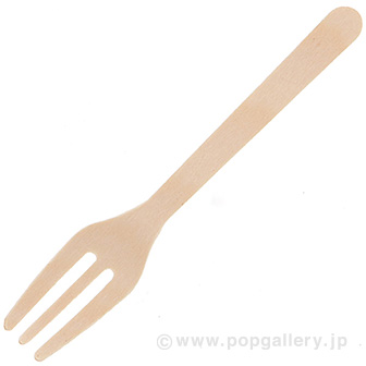 木製カトラリー（フォーク）10cmシリーズ 100個入