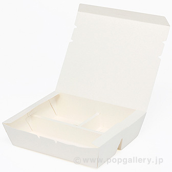 エコランチボックス（ホワイト） 3仕切 20枚入