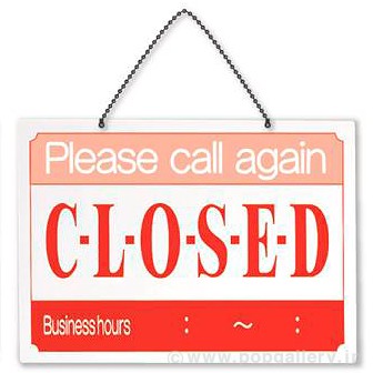 営業時間サインプレート（英語）OPEN/CLOSED: POPツール｜販促物