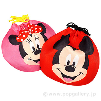 ディズニー顔柄まんまる巾着