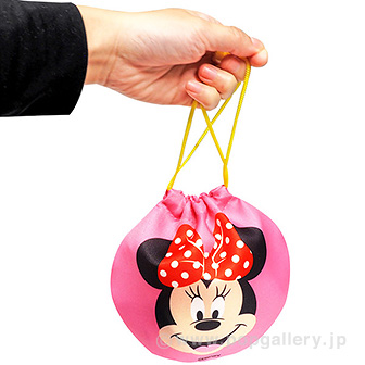 ディズニー顔柄まんまる巾着