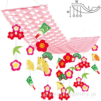 バリューお正月モチーフプリーツハンガー
