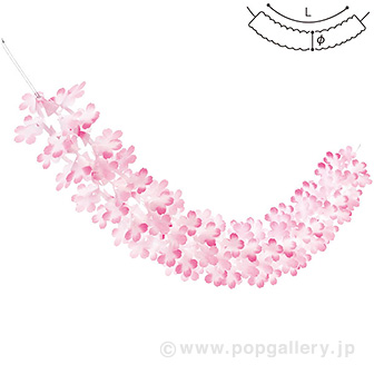 不織布桜ガーランド