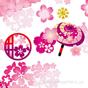 レトロ桜プリーツハンガー