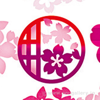 レトロ桜プリーツハンガー