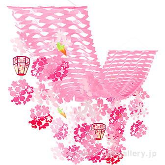 ぼんぼり桜プリーツハンガー