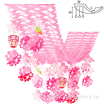 ぼんぼり桜プリーツハンガー