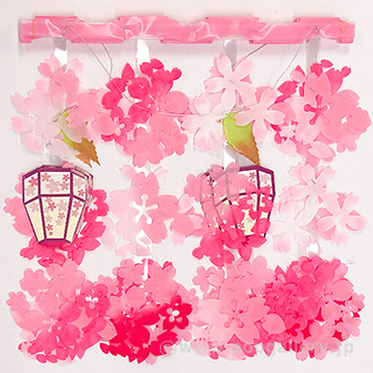 ぼんぼり桜プリーツハンガー