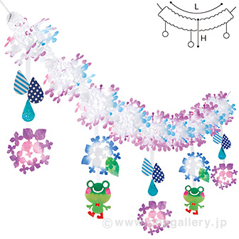アジサイしずくガーランド: 季節装飾・造花|販促物・販促通販の アジサイしずくガーランド: 季節装飾・造花|販促物・販促通販の