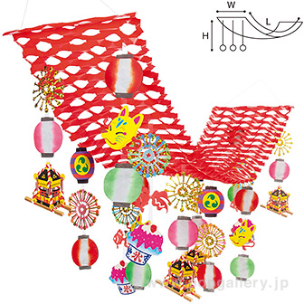 夏祭りプリーツハンガー