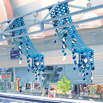 ブルードットプリーツハンガー