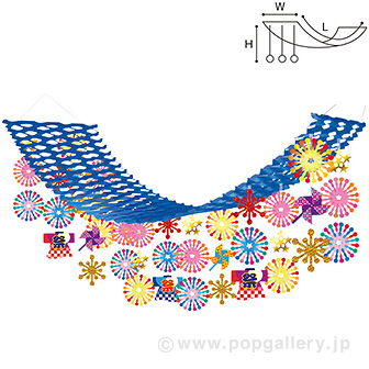 あざやか花火プリーツハンガー