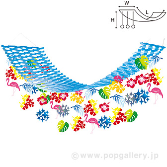 トロピカルフラミンゴプリーツハンガー