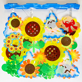 青空ひまわりプリーツハンガー