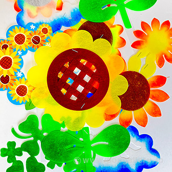 青空ひまわりプリーツハンガー