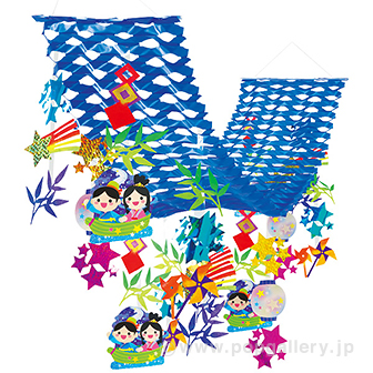 七夕笹舟プリーツハンガー