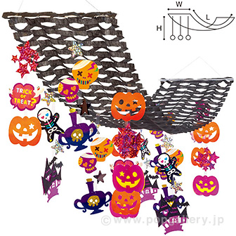 ガイコツハロウィンプリーツハンガー