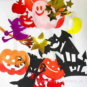 メタリックハロウィンプリーツハンガー