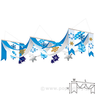 エレガントスノープリーツ2連ペナント