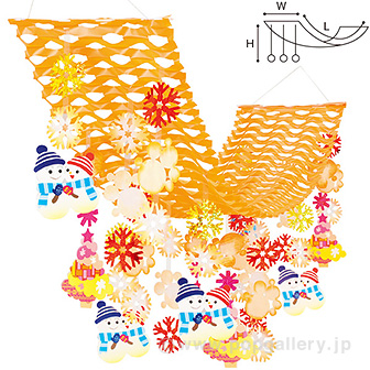 ウォーム雪だるまプリーツハンガー