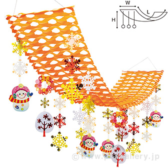 ウォームモコモコスノーマンプリーツハンガー