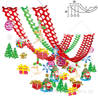 クリスマスプレゼントプリーツハンガー