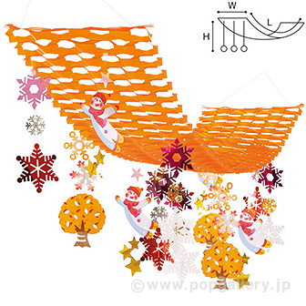 フライングウォームスノーマンプリーツハンガー