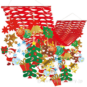 キラキラサンタプリーツハンガー