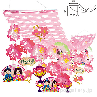 桃の節句プリーツハンガー