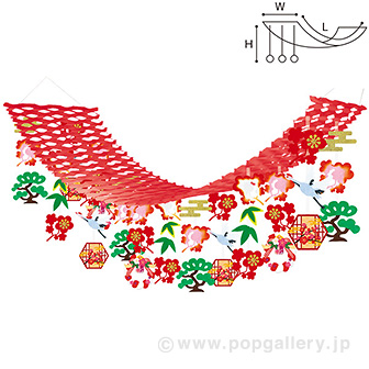 彩り松竹梅プリーツハンガー