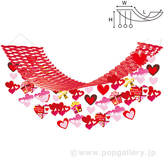 バレンタインハートプリーツハンガー