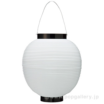 ポリ八寸丸提灯 ホワイト