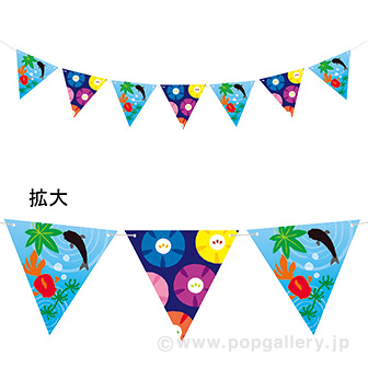 朝顔金魚フラッグガーランド