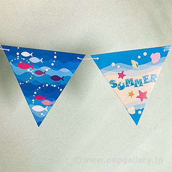 マリンオーシャンフラッグガーランド