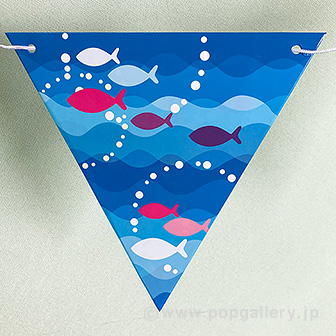 マリンオーシャンフラッグガーランド