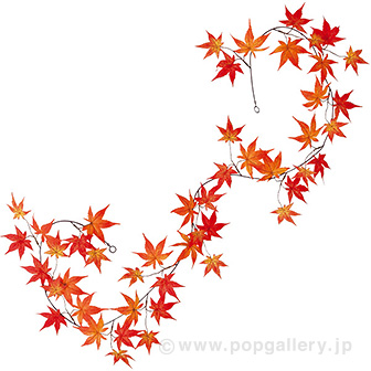 もみじガーランド（レッド/オレンジ）