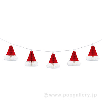 ハニカムサンタハットガーランド