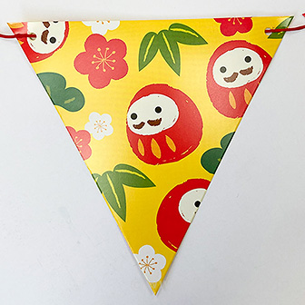 迎春だるまフラッグガーランド