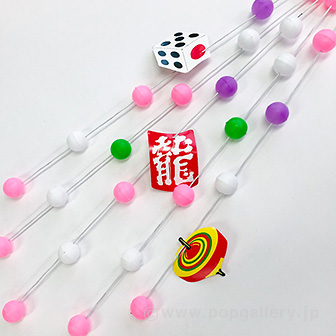 イラスト餅花5本シダレ