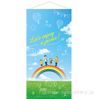 Lets enjoy a picnic！タペストリー（防炎加工）